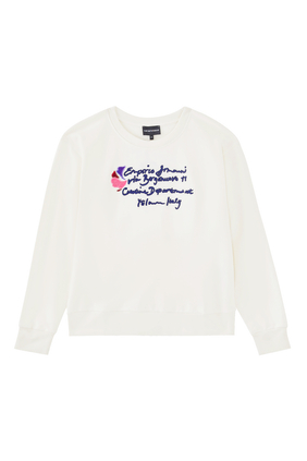 Organic Jersey Embroidered Sweatshirt